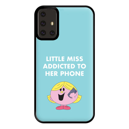 Little Miss Addicted To Her Phone - Aesthetic Quote Phone Case for Galaxy A71