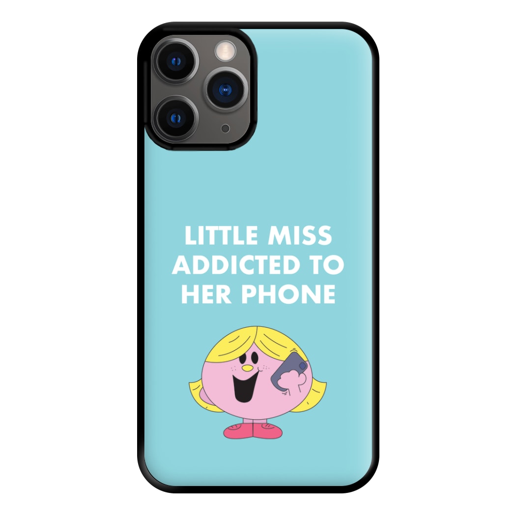 Little Miss Addicted To Her Phone - Aesthetic Quote Phone Case for iPhone 12 Pro Max