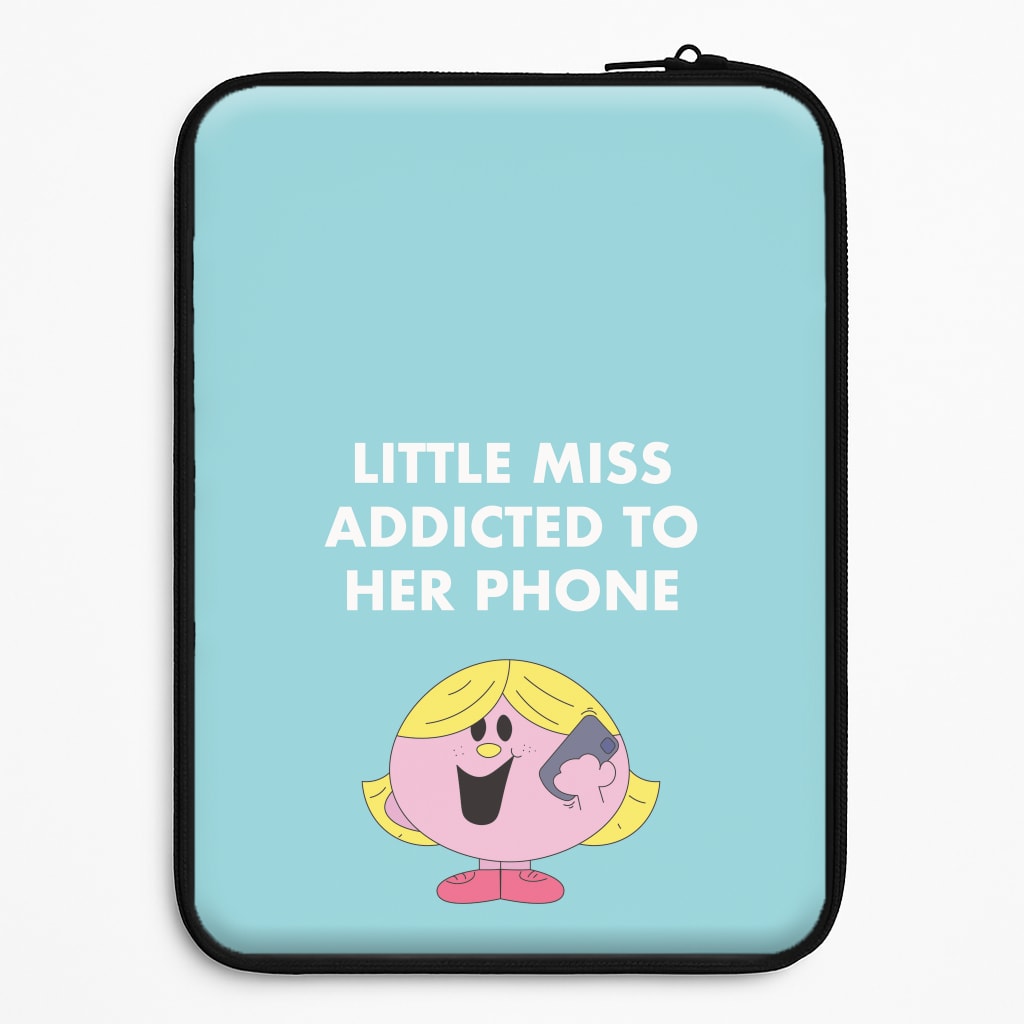Little Miss Addicted To Her Phone - Aesthetic Quote Universal Laptop Sleeve
