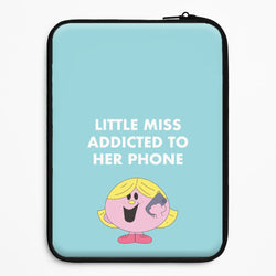 Little Miss Addicted To Her Phone - Aesthetic Quote Universal Laptop Sleeve