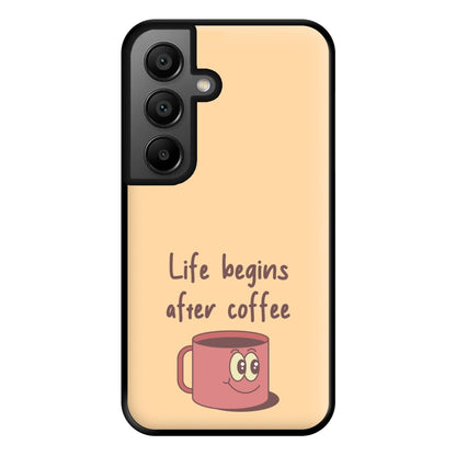 Life Begins After Coffee - Aesthetic Quote Phone Case for Google Pixel 8