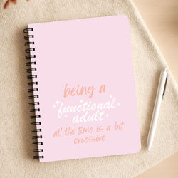 Being A Functional Adult - Aesthetic Quote Notepad