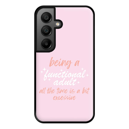 Being A Functional Adult - Aesthetic Quote Phone Case for Google Pixel 8