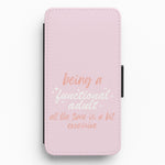 Being A Functional Adult - Aesthetic Quote Flip / Wallet Phone Case