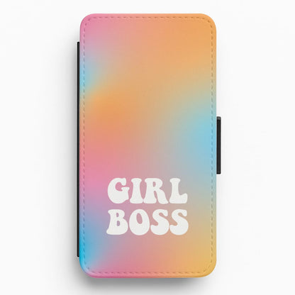 Girl Boss - Aesthetic Quote Flip / Wallet Phone Case