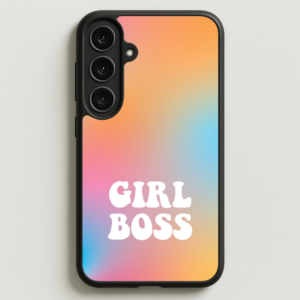 Girl Boss - Aesthetic Quote Phone Case for Galaxy S25FE