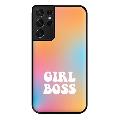 Girl Boss - Aesthetic Quote Phone Case for Galaxy S21 Ultra