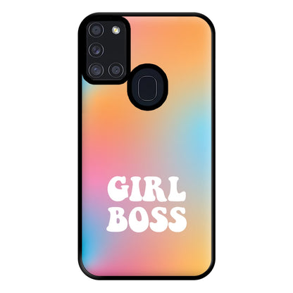 Girl Boss - Aesthetic Quote Phone Case for Galaxy A21s