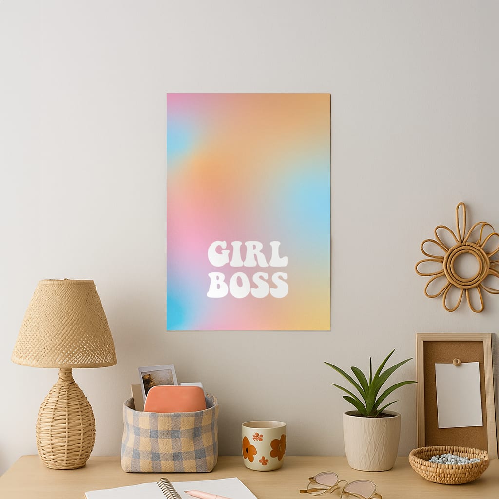 Girl Boss - Aesthetic Quote Art Print