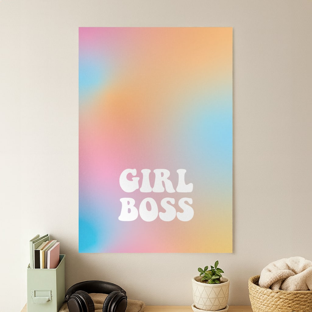 Girl Boss - Aesthetic Quote Poster