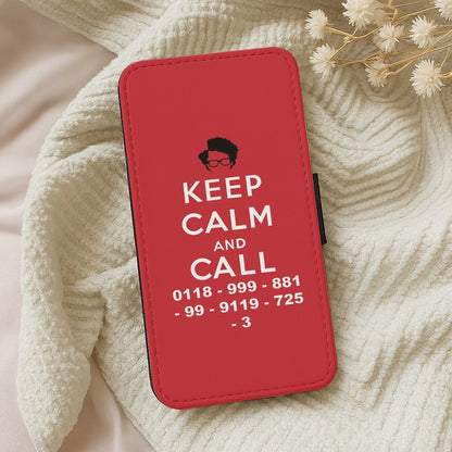 Keep Calm And Call - Moss The IT Crowd Wallet Phone Case