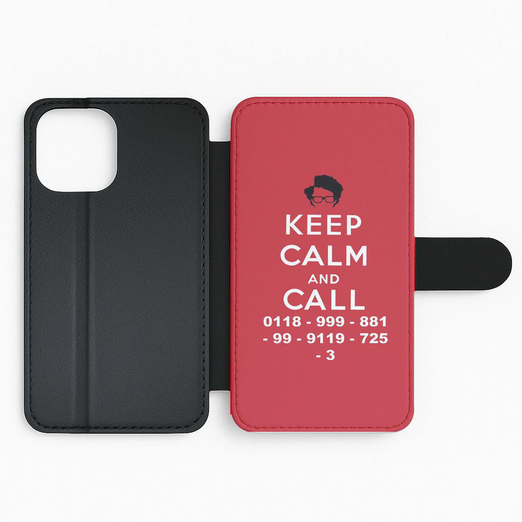 Keep Calm And Call - Moss The IT Crowd Flip Phone Case