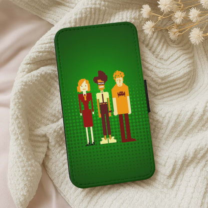 Green The IT Crowd Pixel Wallet Phone Case