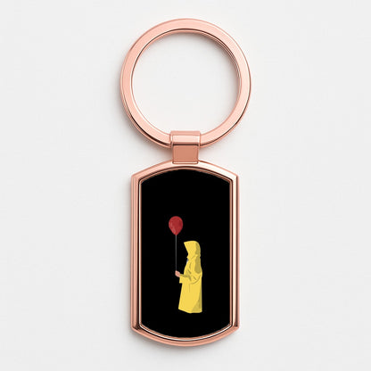 Holding Balloon - Clown Rose Gold Keyring