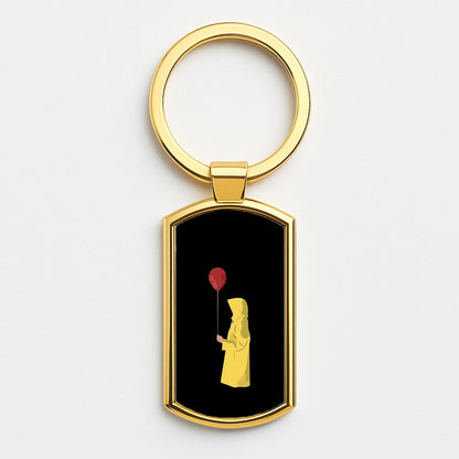Holding Balloon - Clown Gold Keyring