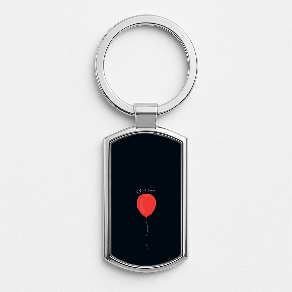 Time To Float - Clown Silver Keyring
