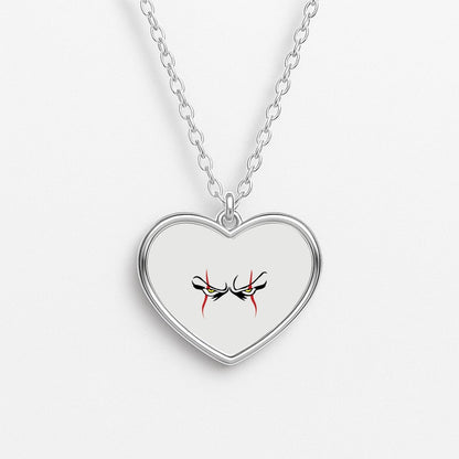 Clown Eyes Heart Necklace