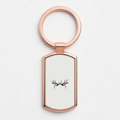 Clown Eyes Rose Gold Keyring