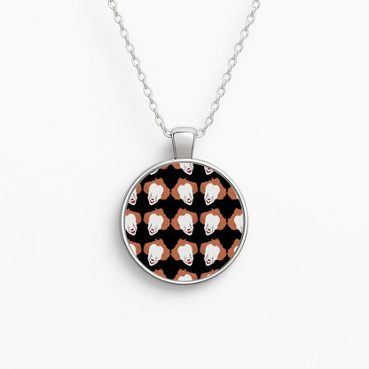 Clown Pattern Circle Necklace