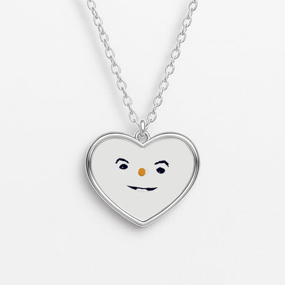 Snowman Heart Necklace