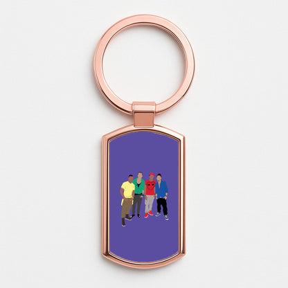 Members Purple Rose Gold Keyring