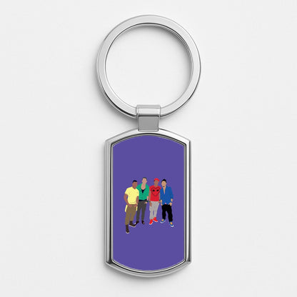Members Purple Silver Keyring