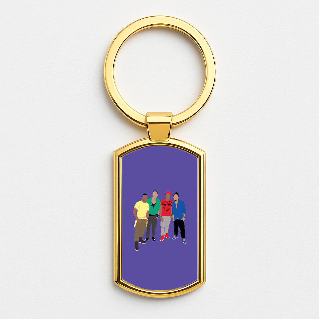 Members Purple Gold Keyring