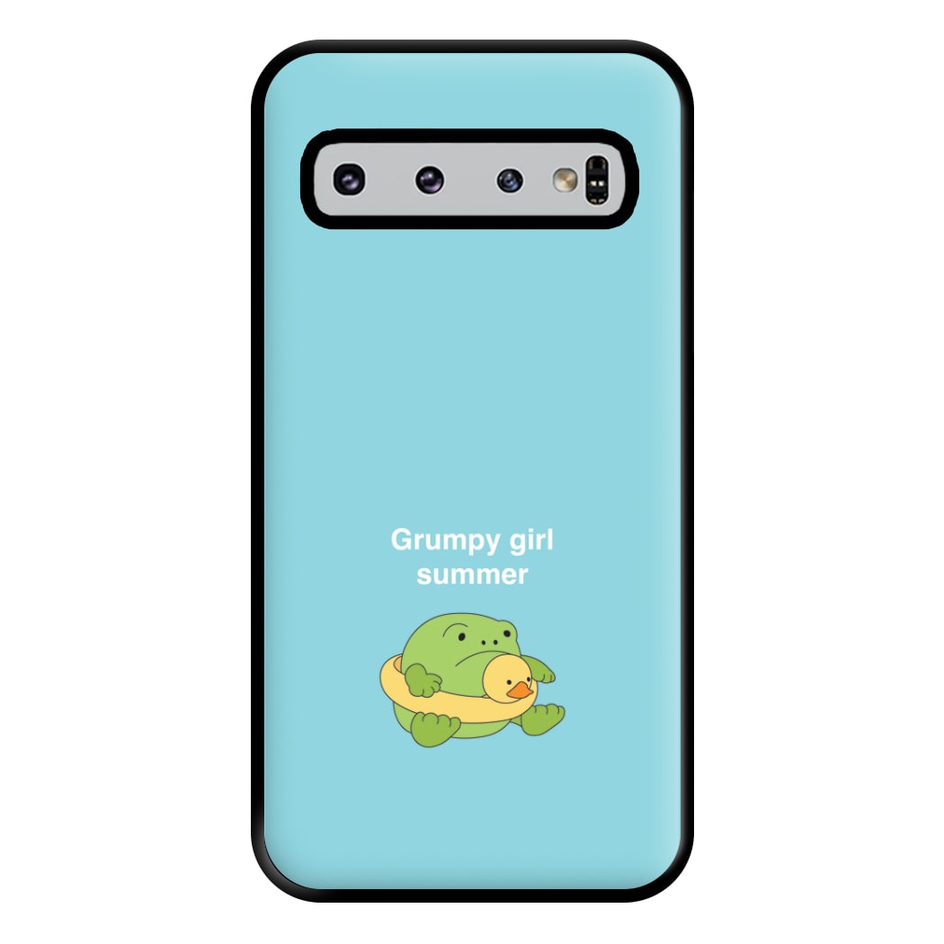 Grumpy Girl Summer - Plushy Phone Case for Galaxy S10 Plus