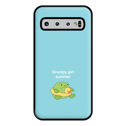 Grumpy Girl Summer - Plushy Phone Case for Galaxy S10 Plus