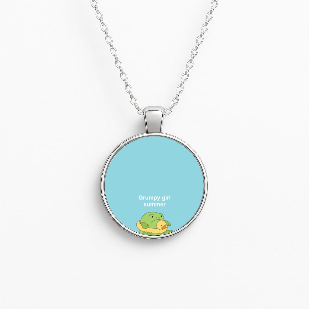 Grumpy Girl Summer - Plushy Circle Necklace