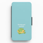 Grumpy Girl Summer - Plushy Flip / Wallet Phone Case 1