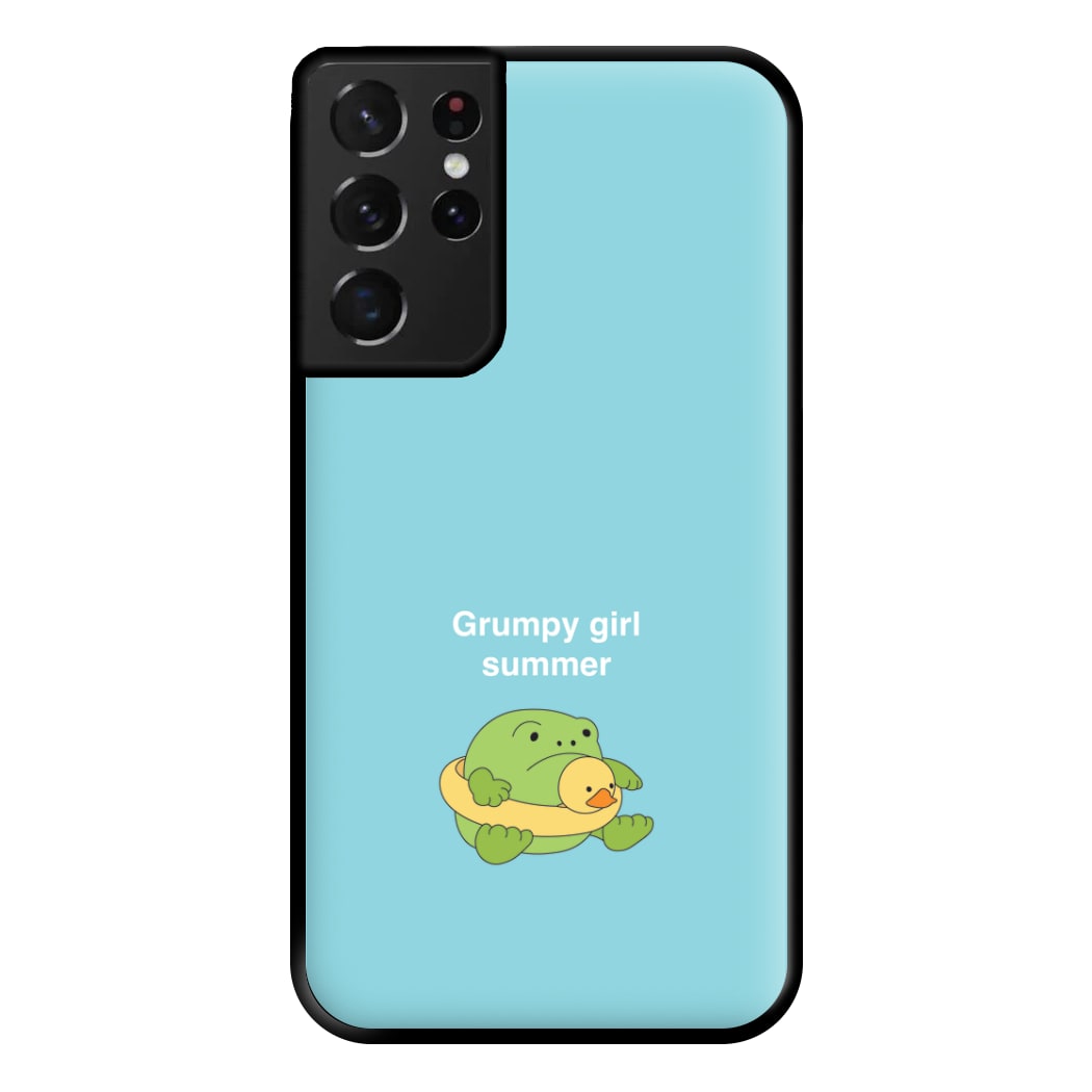 Grumpy Girl Summer - Plushy Phone Case for Galaxy S21 Ultra