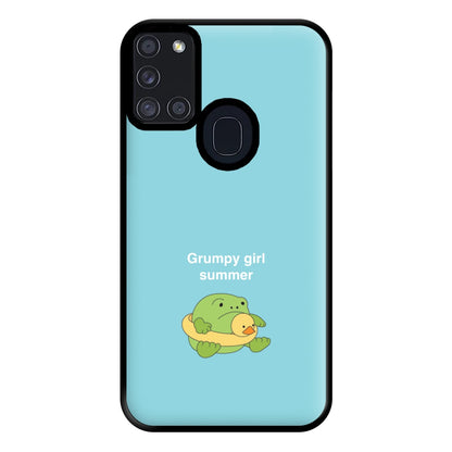 Grumpy Girl Summer - Plushy Phone Case for Galaxy A21s