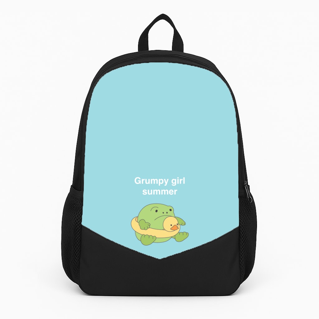 Grumpy Girl Summer - Plushy Large Backpack