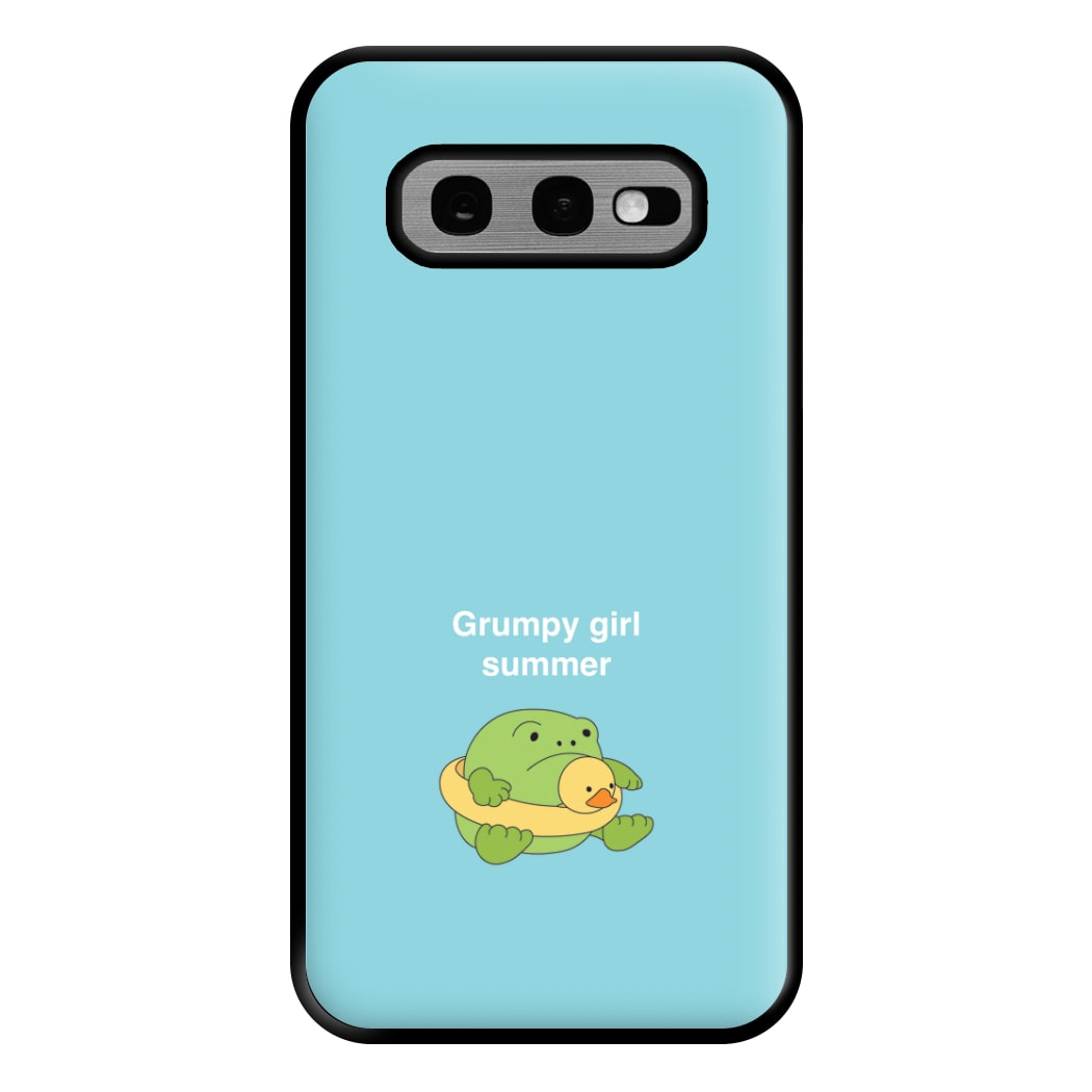 Grumpy Girl Summer - Plushy Phone Case for Galaxy S10e