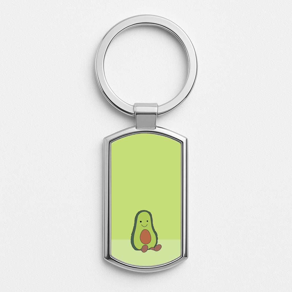 Avocado - Plushy Silver Keyring