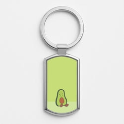 Avocado - Plushy Silver Keyring