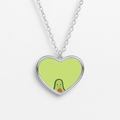 Avocado - Plushy Heart Necklace