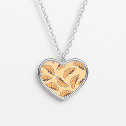 Croissant - Plushy Heart Necklace