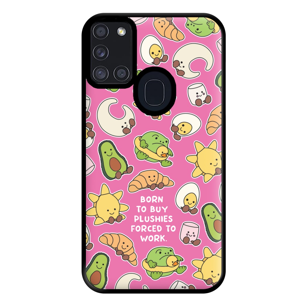 Born To Buy Plushy Phone Case for Galaxy A21s