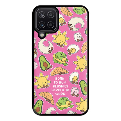 Born To Buy Plushy Phone Case for Galaxy A12