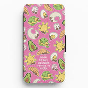 Born To Buy Plushy Flip / Wallet Phone Case 1