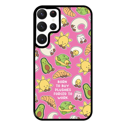 Born To Buy Plushy Phone Case for Galaxy S22 Ultra