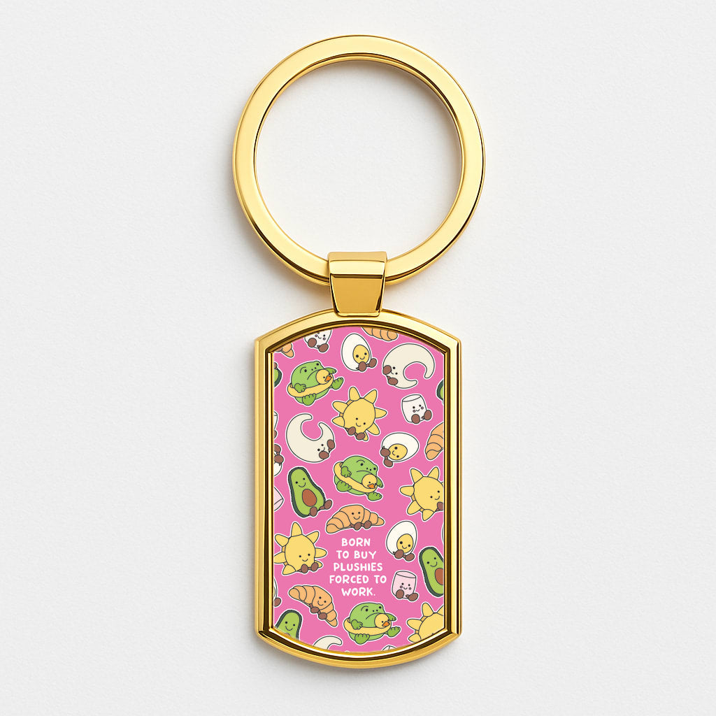 Born To Buy Plushy Gold Keyring