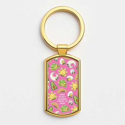 Born To Buy Plushy Gold Keyring