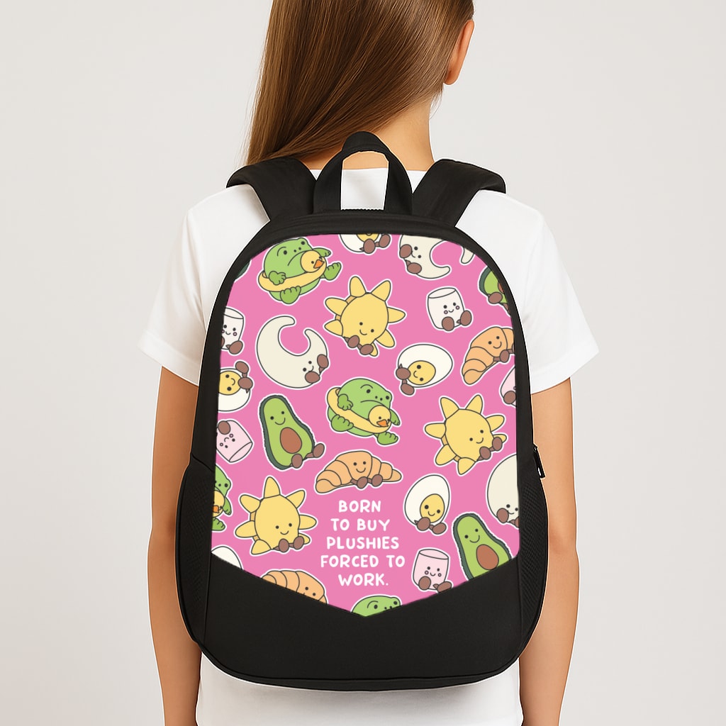 Born To Buy Plushy Large School Bag