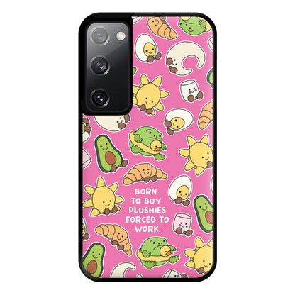 Born To Buy Plushy Phone Case for Galaxy S20