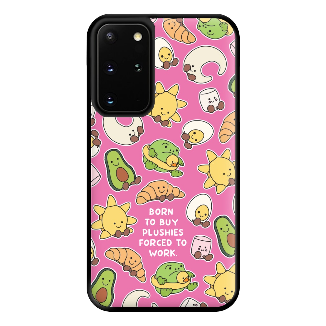 Born To Buy Plushy Phone Case for Galaxy S20 Plus