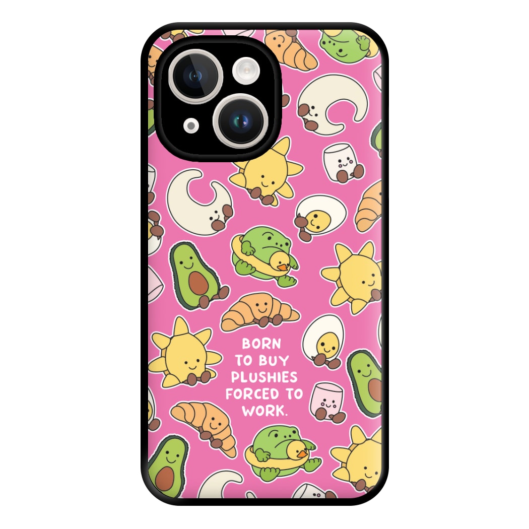 Born To Buy Plushy Phone Case for iPhone 14 Plus