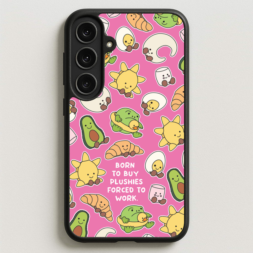 Born To Buy Plushy Phone Case for Galaxy S25FE